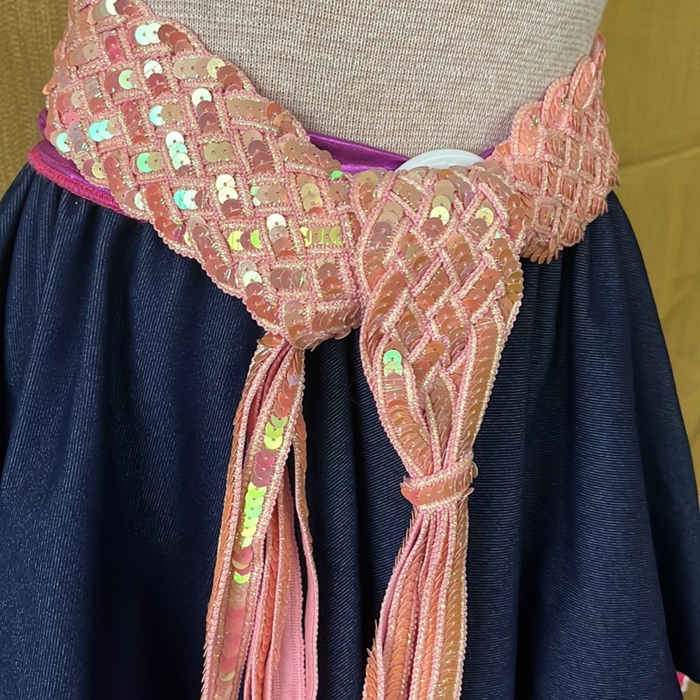 Braided Sash Pink Sequins NWOT